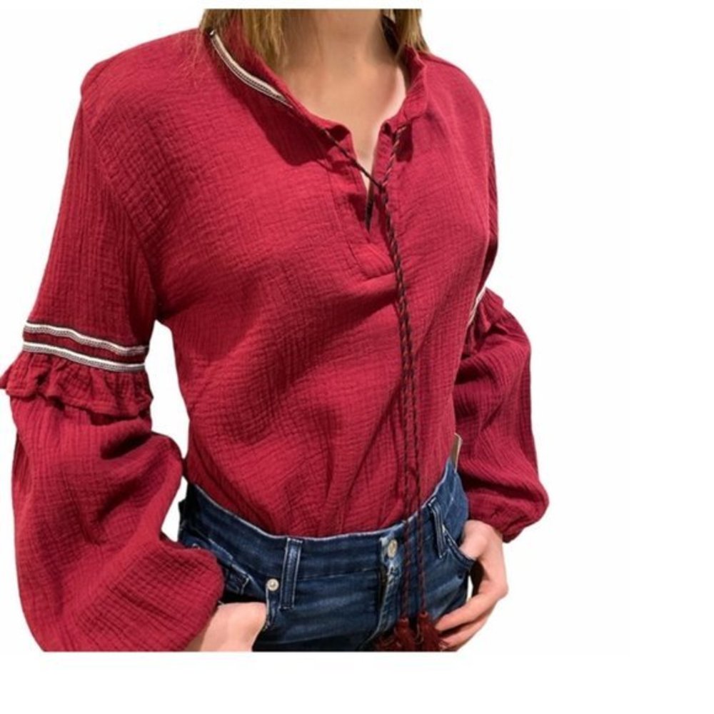 40UR Dreamers Gauze Tassel Blouse. S,M,L